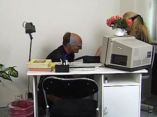 Blindfolded Blonde Slut Fucked by Creepy Masked Stud