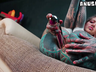 Extreme Anal Solo Silver Toy Prolapse Play