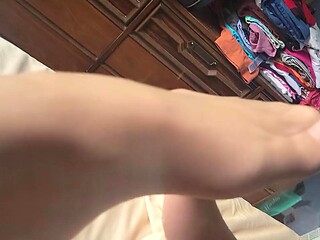 Femboy Feet Lover Cums in Nylons and Shoes