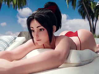 Mai Shiranui in a Funny Vacation, by Aanix