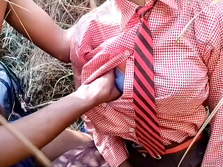 Native Indian took the schoolgirl to the jungle and squeezed her breasts and fucked her