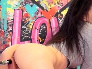 Solo booty assed babe ass toying masturbation in hi def