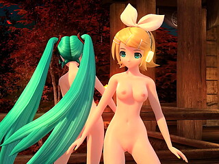 Hatsune Miku x Rin Magnet Project diva Nude Mod Full Nude