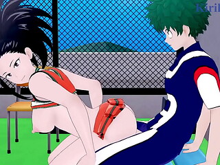 Himiko Toga and Momo Yaoyorozu and Izuku Midoriya intense sex. - My Hero Academia Hentai