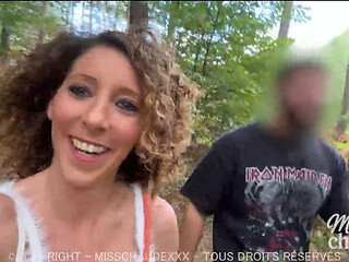 A Slut Gets Fucked in the Forest by a Stranger in Front of Passersby