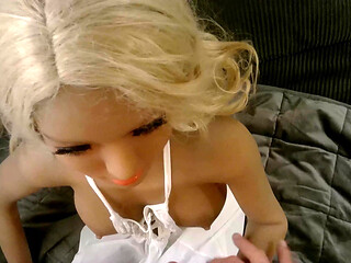 Nice hand job leads to covering Jills tits with a nice warm load. POV