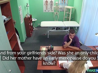 Nurse Offer her Sweet Pussy to Help with Sperm Sample - Fake Hospital