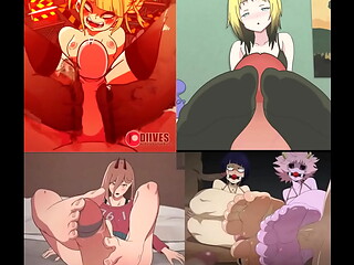 Hentai footjob compilation