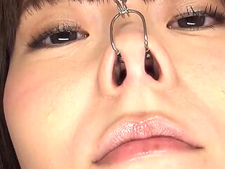 Nose Wide Open. Snot Dripping. She Sneezes and Tears on Your Face POV.