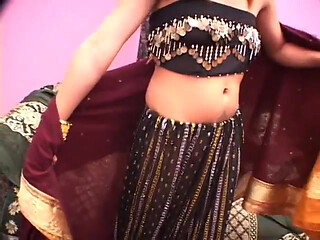 Beautiful indian slut is double teamed by two studs
