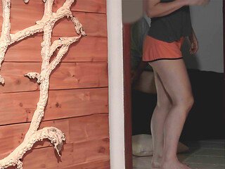 Hotwife Quick Blowjob for Neighbor at Home