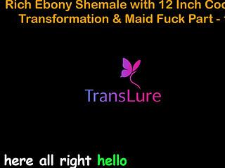 English Audio Sex Story Rich Ebony Shemale with 12 Inch Cock - Transformation & Maid Fuck - Part 1