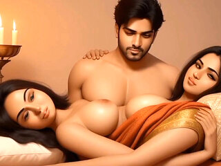 Step Brother enjoys threesome Rough Sex with two hot Step sisters in Family
