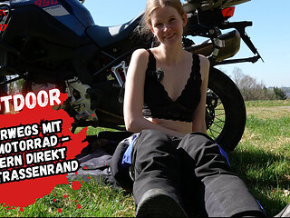 Secretly Fingered on a Biker Tour Until a Double Orgasm!