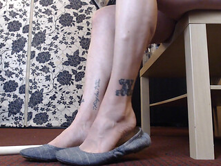 Grey Ballet Flats Shoeplay