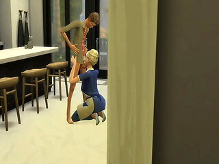 Voyeur Life - Brady bunch watching mom give the boy next door a bj secretly