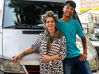 Big Clit Granny Gets Ass Destroyed in My Van