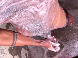 Enjoying Handjob in the Shower