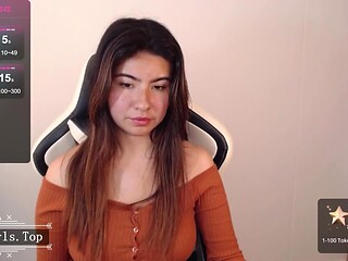 Natural big boobs super cute slim web brunette teen