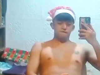 Santas Wanking Helper Inc. Cum Eating