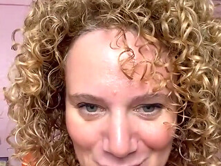 Merce Masturbates with Something Inside Her... Close-up of Her Pussy, Listen to Her Moans