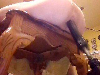 Fuck machine on high til I almost lose it