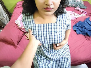 She sucks so well, I will cum in her mouth - Indian School Girl Blowjob