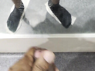 Straight Guy Caught Jerking in the Public Toilet