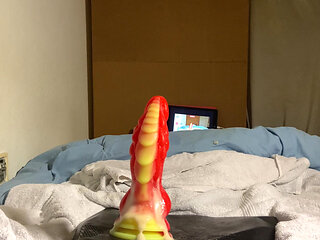 Submissive Gay's Plump Toy Invasion Explosion