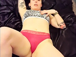 First time amateur brunette solo with dildo