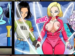 Android 18 becomes the goddess of sex in wild Dragon Ball hentai where everyone wants to bang her