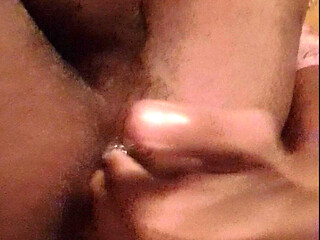 Desi Shemale put all finger on her ass hole