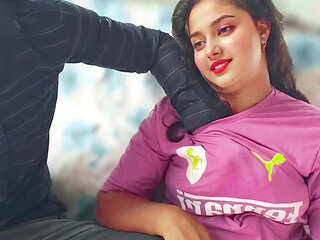 Desi village girl Soniya So happy with her Lover's Big Cock, beautiful teen babe girl fucking when alone