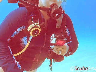 We take her bikini bottom off for some fun at the bottom of the sea!