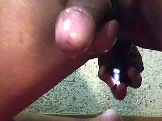 Anal masturbation and cumshot without hands