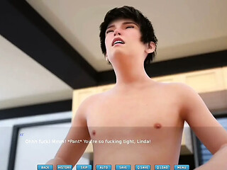 Big boobs and big ass beauty gives her crush a blowjob and gets face fucked - gameplay part 9