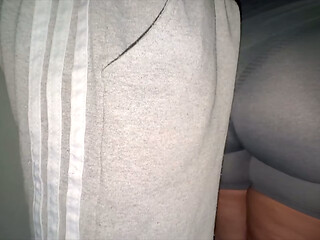 She Lets a Stranger Touch Her Ass and She Grabs His Hard Cock