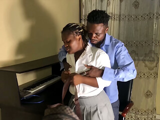 AFRICAN BOY WANTS TO SUCK SCHOOL GIRL LOVELY NIPPLES AND FUCK HER BEFORE HE CAN ASSIST HER DO HER ASSIGNMENT. 4K