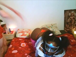 Black girl gets rough treatment in BDSM scene