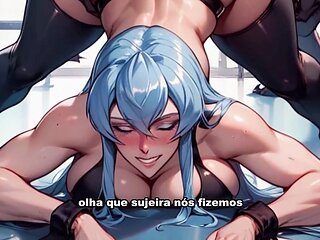 General Esdeath dominates his beef whistle in a hot HentaJoi scene