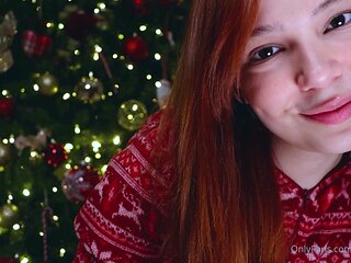 Sexy amateur redhead teen double dildo action