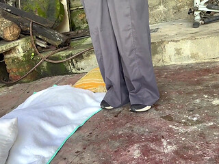 Behind the Neighbor's House with My Slutty Stepbrother, Making Her Do All Sorts of Things-i Hope Nobody Finds Out