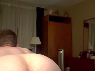 BBC dildo on a smooth white ass