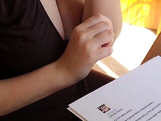 Cute curly brunette solo webcam masturbation