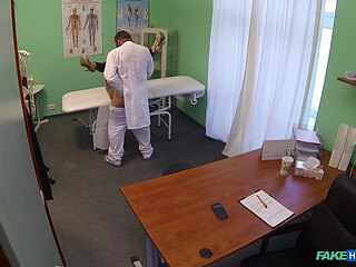 Fake Hospital - Horny British Tourist Meets a Doctor Indoors & Takes a Massive Facial POV