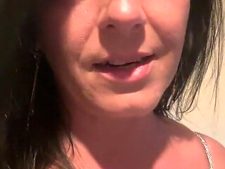 Soft Blue Dress, No Bra - Natural Tease in the Light