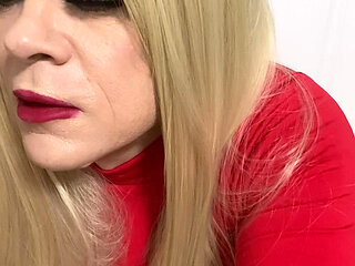 Sex driven horny Crossdresser talks dirty and then has  boyfriend tell her he's going to slut her out for his friends