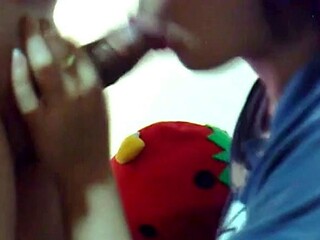 Asian Babe Sucks and Doggy Fucks