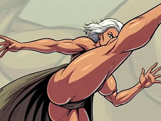 Ai Athletic Women in Cartoon Scenes