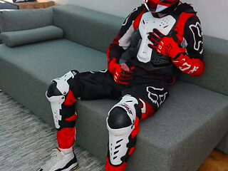 Enjoyed Fucking Nike Sneakers While Wearing a Motocross Suit
